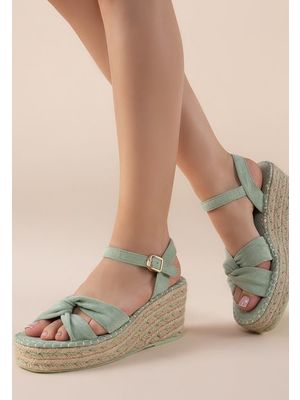 Thaisa zöld platform szandál