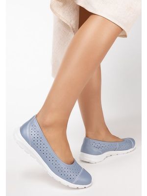 Melissa kék bőr espadrilles