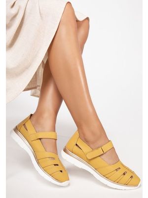 Giosetta sárga bőr espadrilles