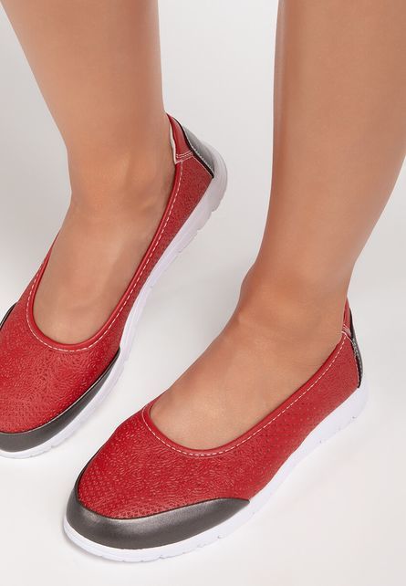 Stacie piros bőr espadrilles fotója