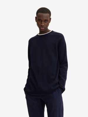 Tom Tailor Denim Pulóver Kék