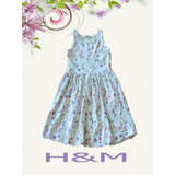 H&M apró mezei virágok mintás pamutruha 122-128-as méretben ( 7-8 év)