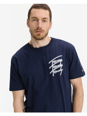 Tommy Jeans Repeat Script Póló Kék