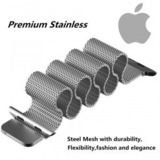 Apple Minőségi Prémium Rozsdamentes Milánói Acél Szíj Iwatch Órákhoz- Ezüst szürke