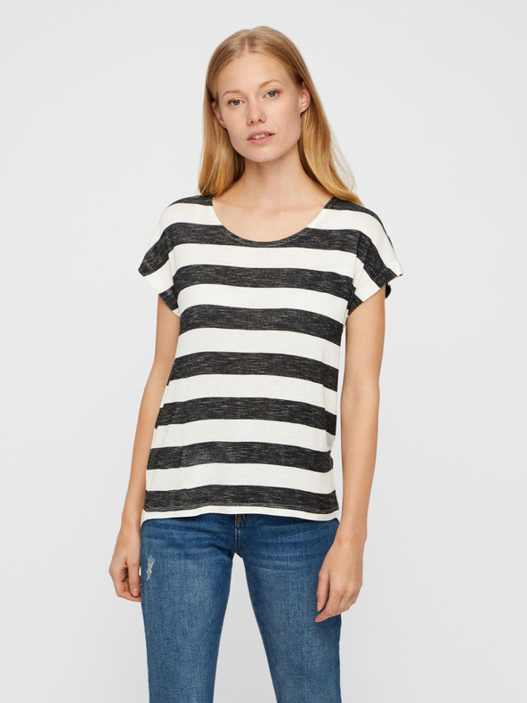 Vero Moda Wide Stripe Póló Fehér fotója