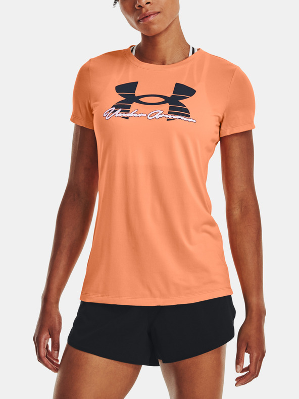 Under Armour UA Tech Solid Script SSC Póló Narancssárga fotója