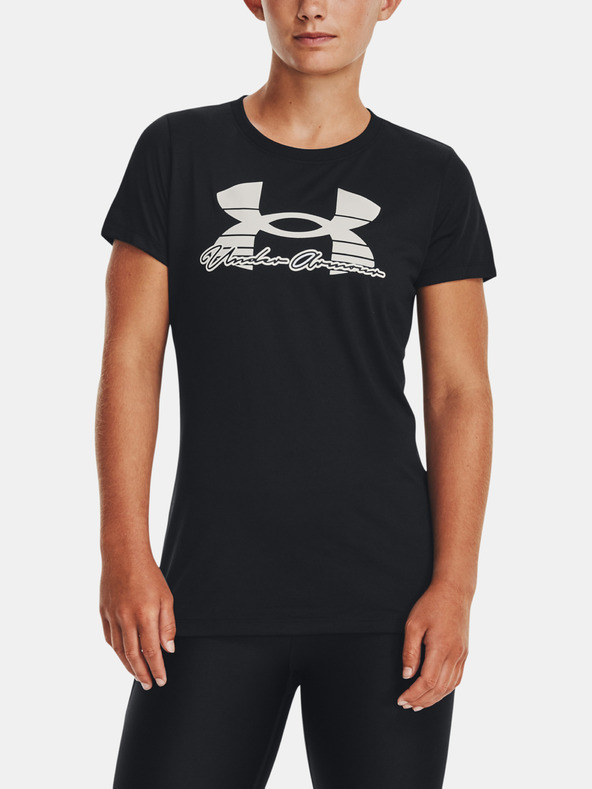 Under Armour UA Tech Solid Script SSC Póló Fekete fotója