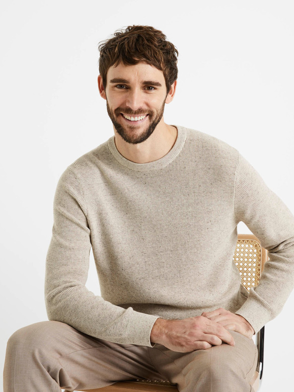Celio Degrain Pulóver Bézs fotója