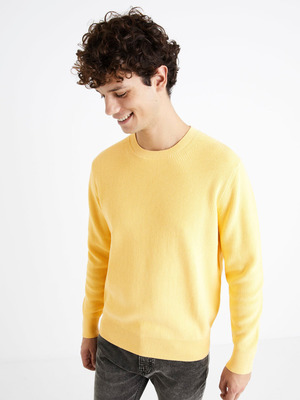 Celio Dexter Pulóver Sárga