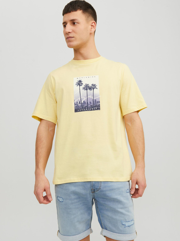 Jack & Jones Splash Póló Sárga fotója