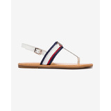 Tommy Hilfiger Shimmery Ribbon Flat Szandál Fehér