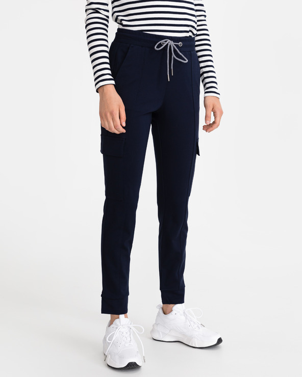 Tom Tailor Jersey Cargo Nadrág Kék fotója